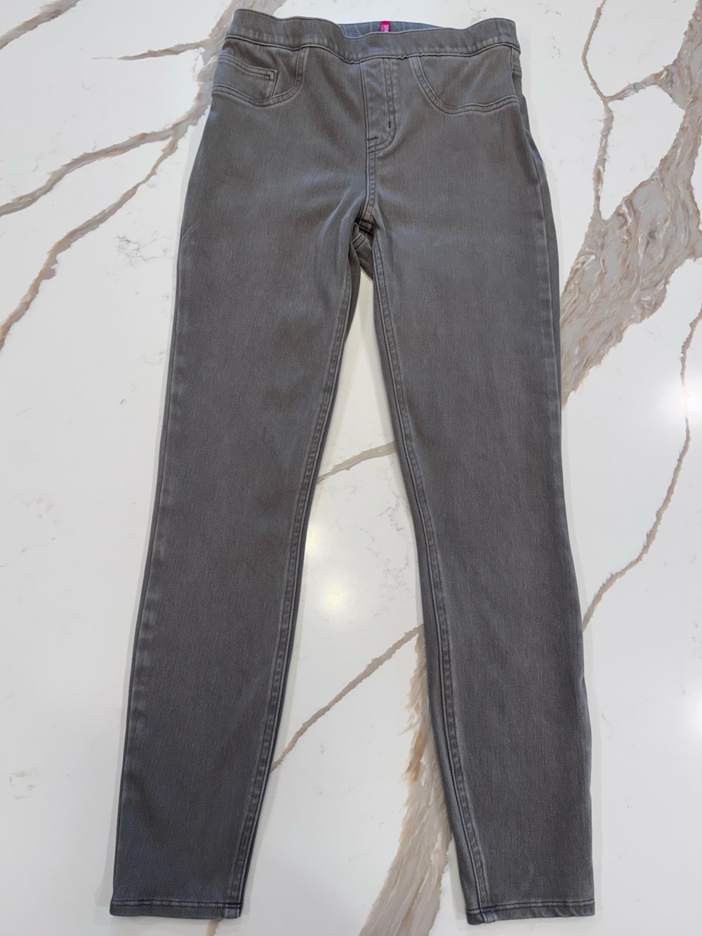 SPANX Jean-ish Gray Skinny Ankle Jeggings Small Pull On Tummy Control 20018R